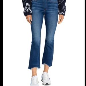 rag & bone Nina High-Rise Flare Frayed Ankle Jeans